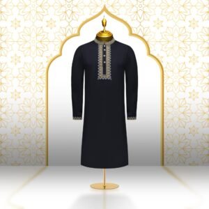 Cotton Black Premium Panjabi